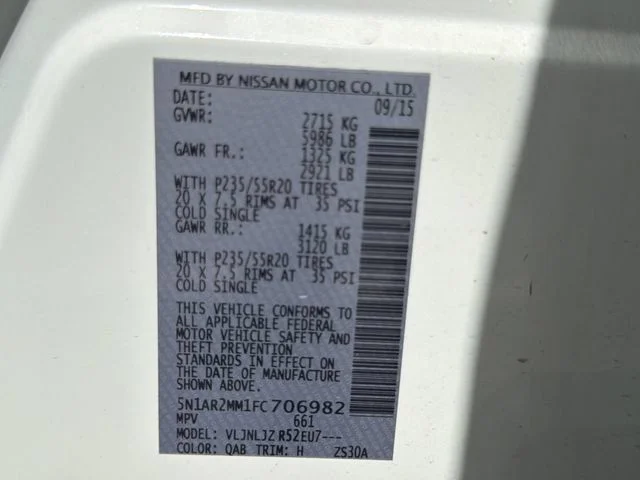 Used 2015 White Nissan Platinum image 7