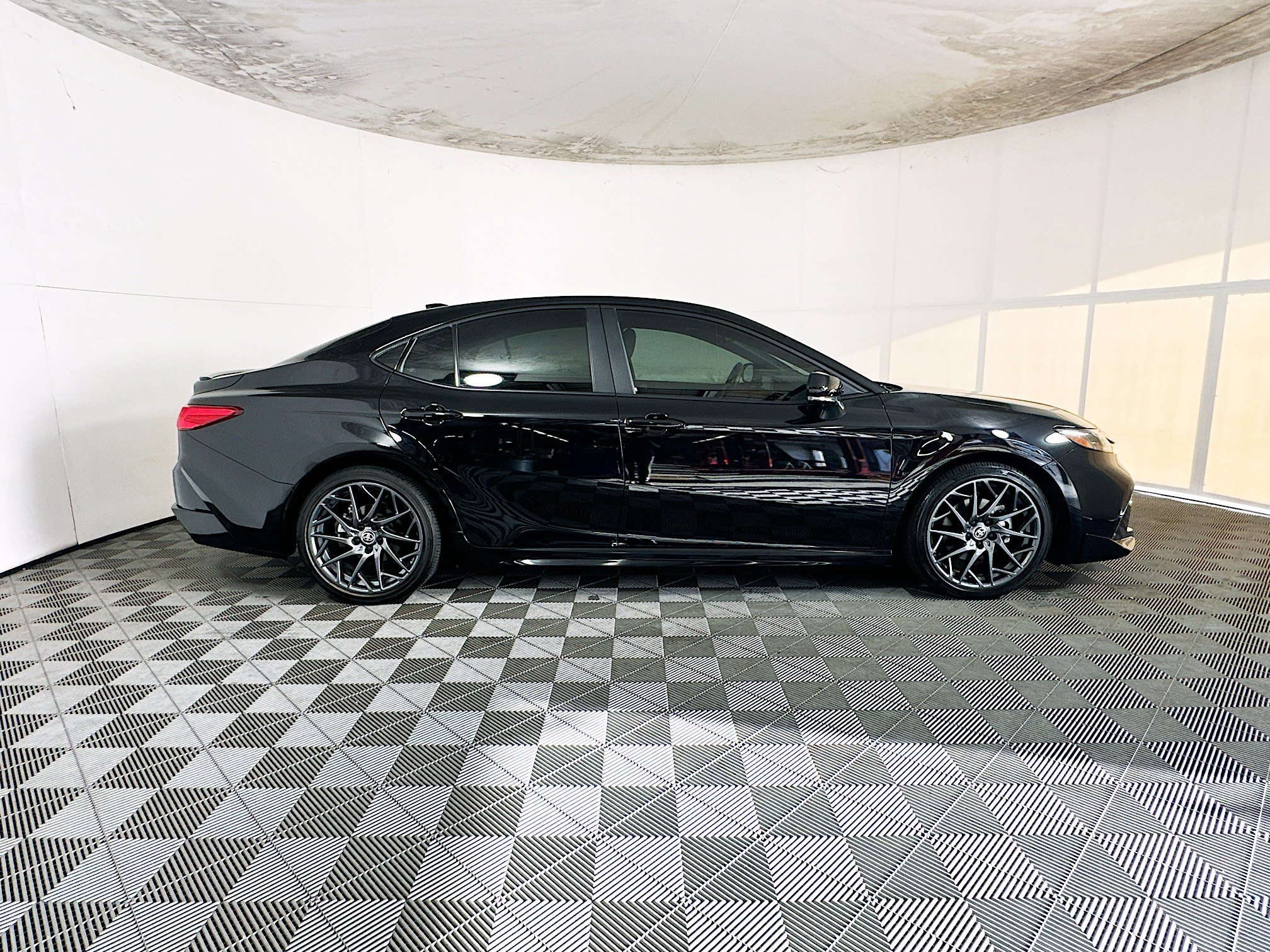 Certified Used 2025 Midnight Black Metallic Toyota XSE image 2