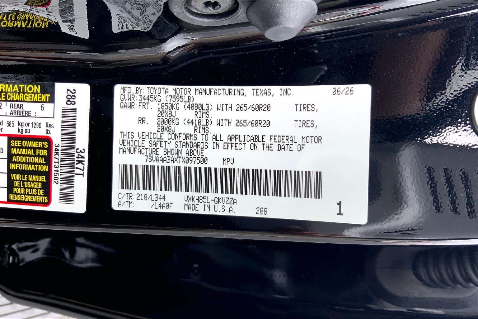 New 2026 Midnight Black Metallic Toyota 1794 Edition image 21