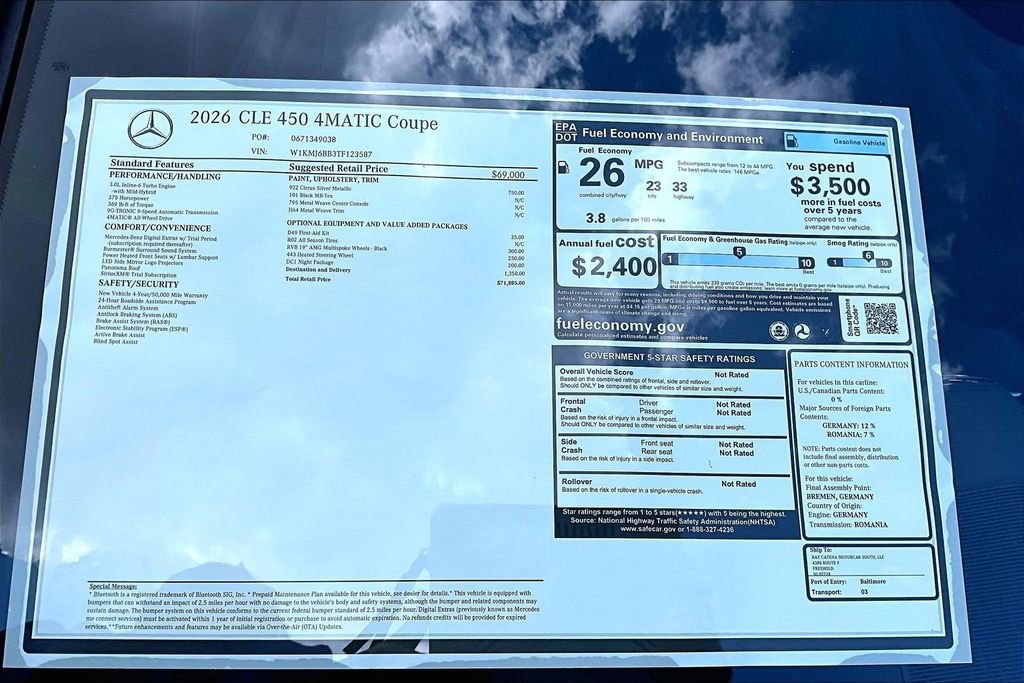 New 2026 Cirrus Silver Metallic Mercedes-Benz CLE 450 image 28