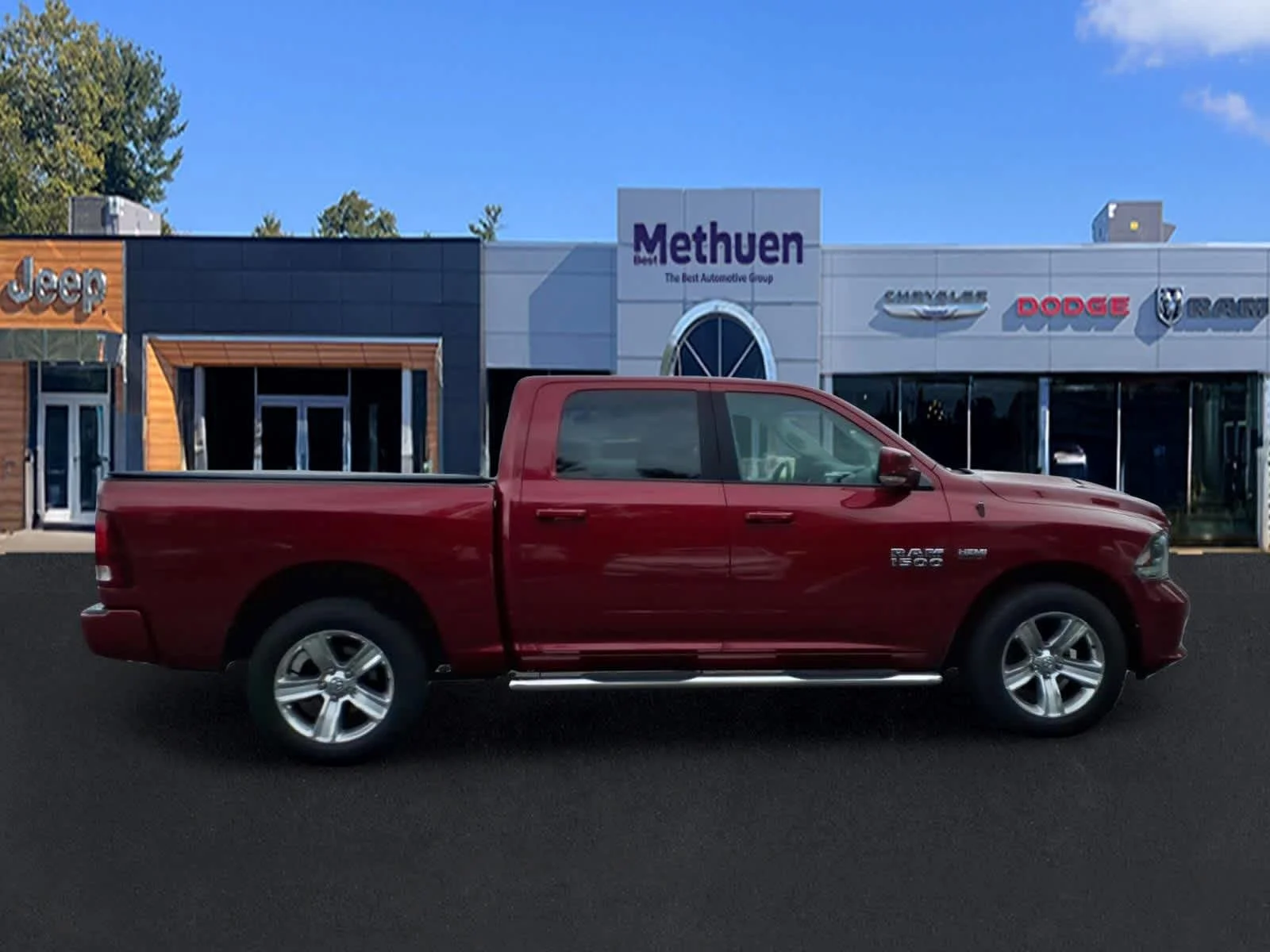Used 2015 Deep Cherry Red Crystal Pearlcoat Ram Sport image 3