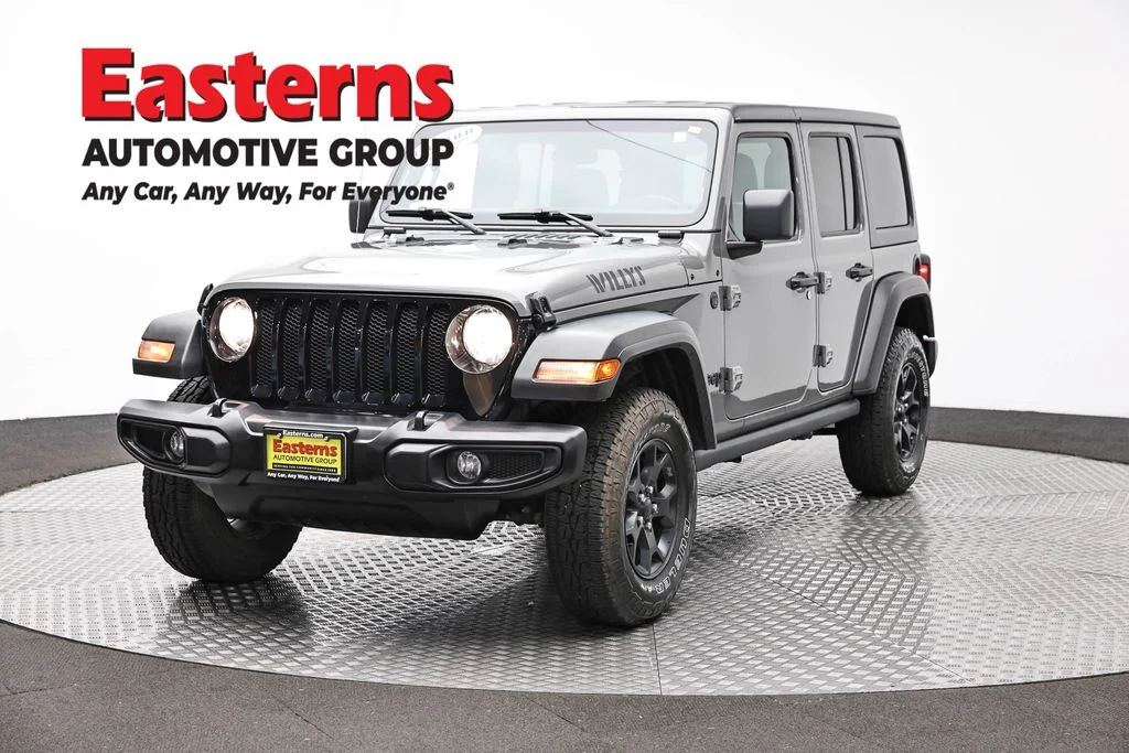 Used 2021 Gray Jeep Unlimited Willys image 1