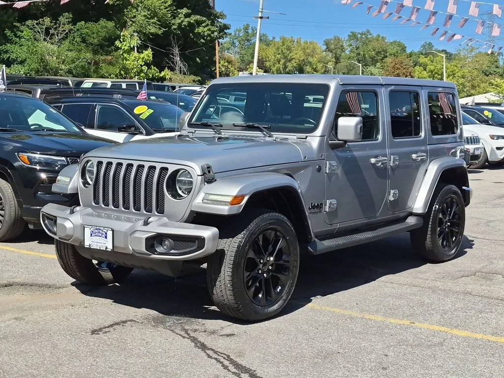 Used 2020 Silver Jeep Unlimited Sahara High Altitude image 1