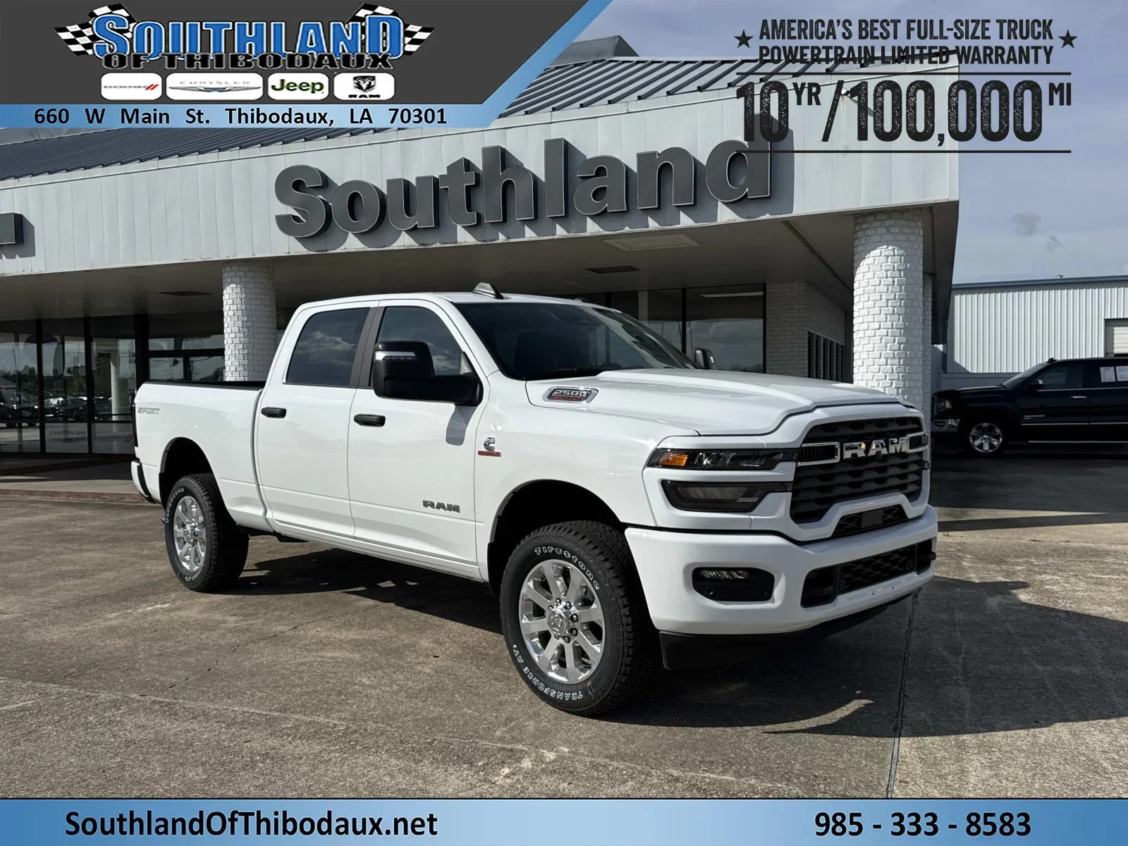 New 2026 Bright White Clear-Coat Exterior Paint RAM Big Horn image 1