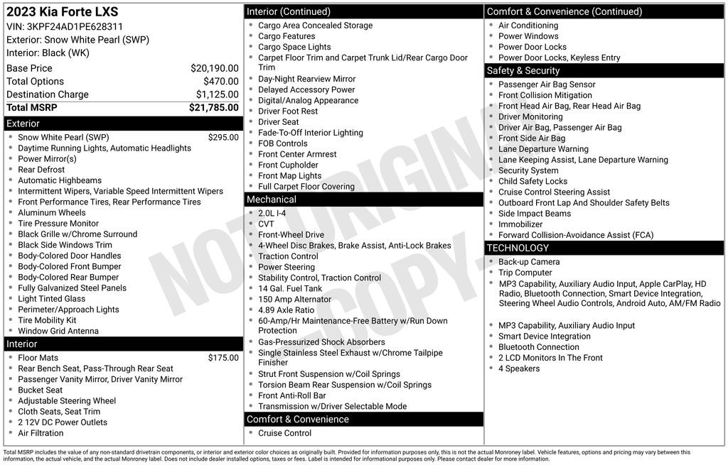 Used 2023 White Kia LXS image 27