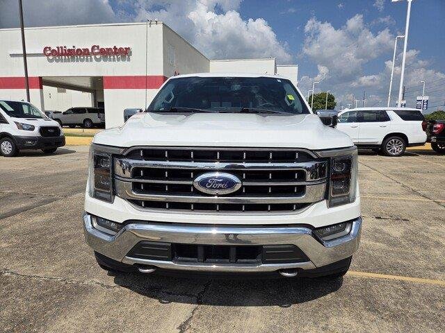Used 2021 Star White Metallic Tri-Coat Ford LARIAT image 8