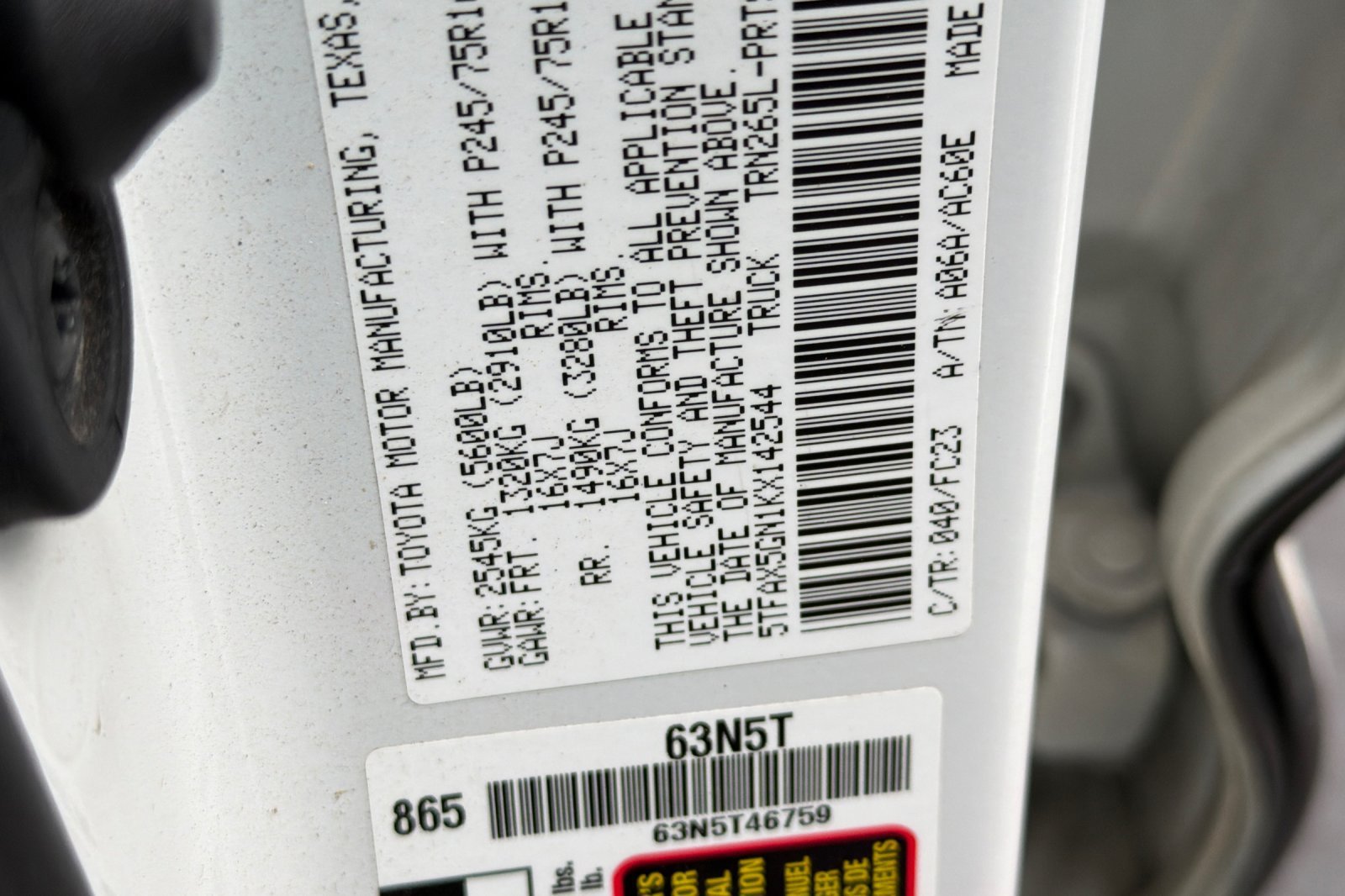 Used 2019 White Toyota SR5 image 42