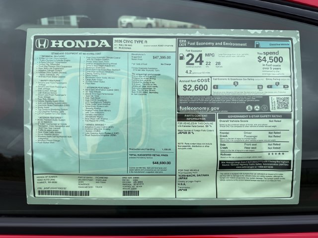 New 2026 Rallye Red Honda  image 33