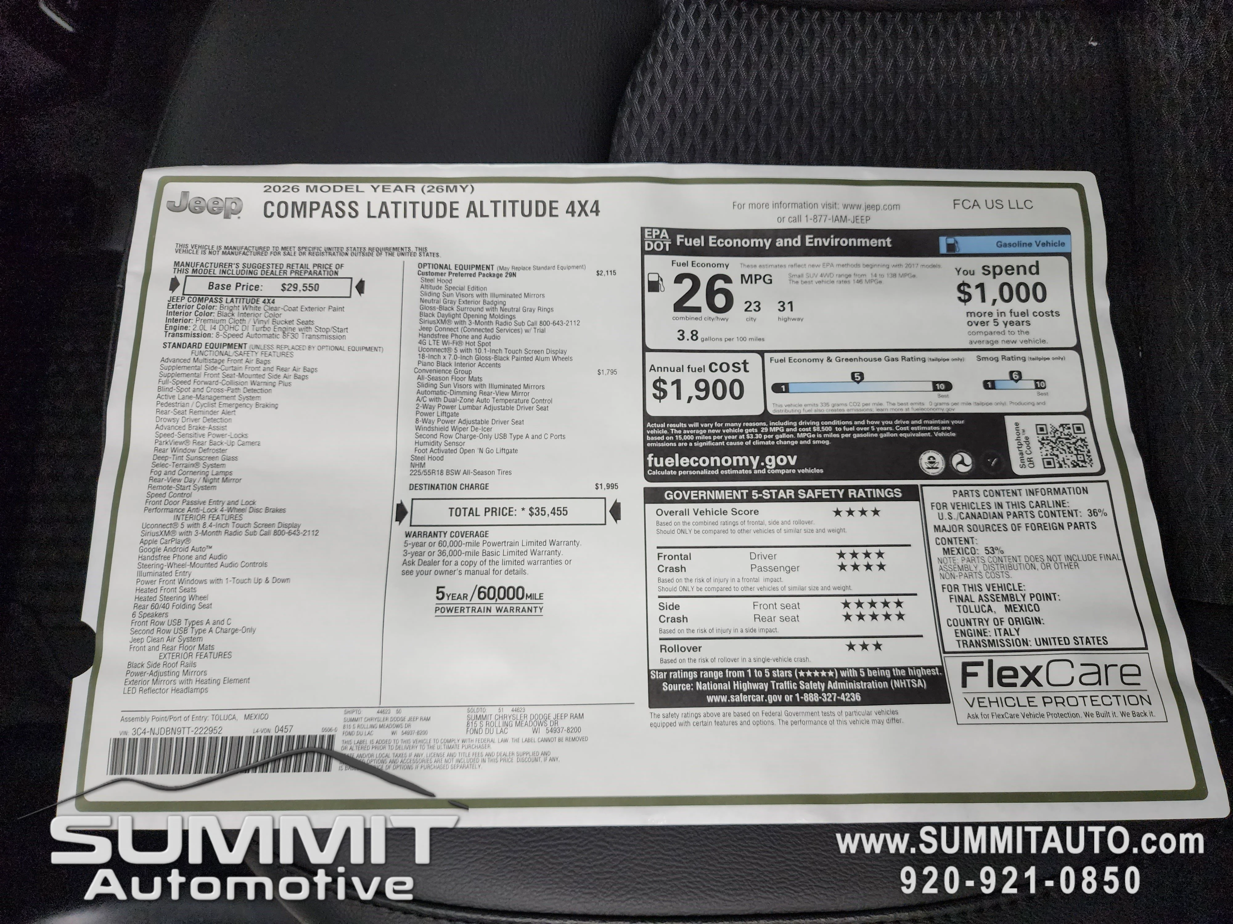 New 2026 Bright White Clearcoat Jeep Latitude image 37