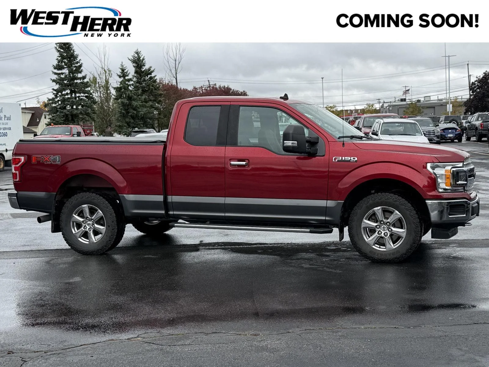 Used 2019 Ruby Red Metallic Tinted Clearcoat/Magnetic Ford XLT image 1