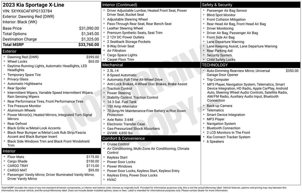 Used 2023 Red Kia X-Line image 2
