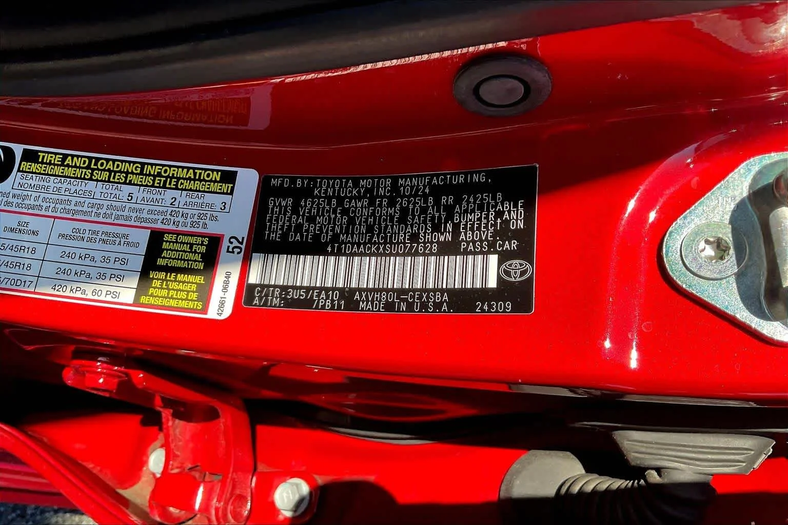 Used 2025 Supersonic Red Toyota SE image 33
