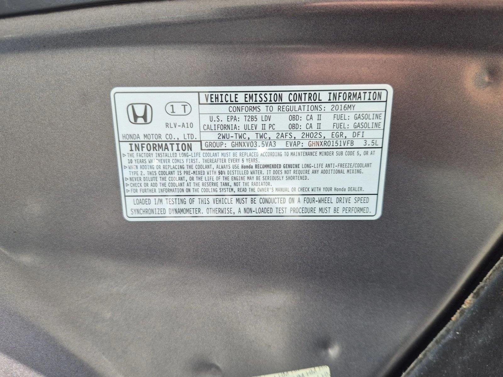 Used 2016 Modern Steel Metallic Honda Touring image 25
