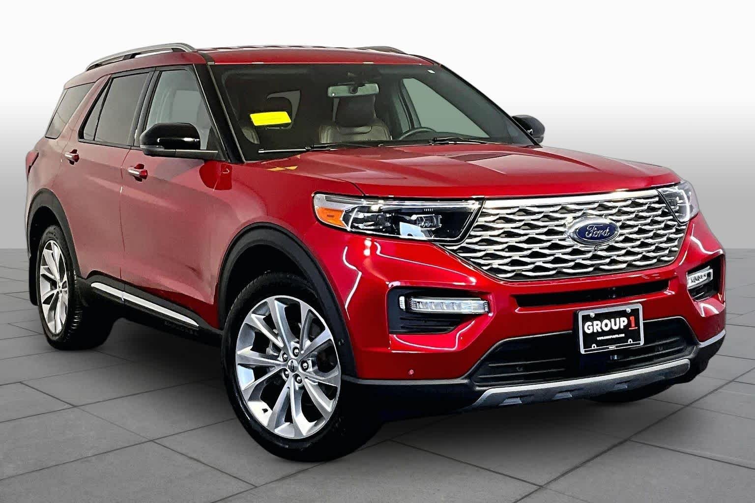 Used 2021 Rapid Red Metallic Tinted Clearcoat Ford Platinum image 5