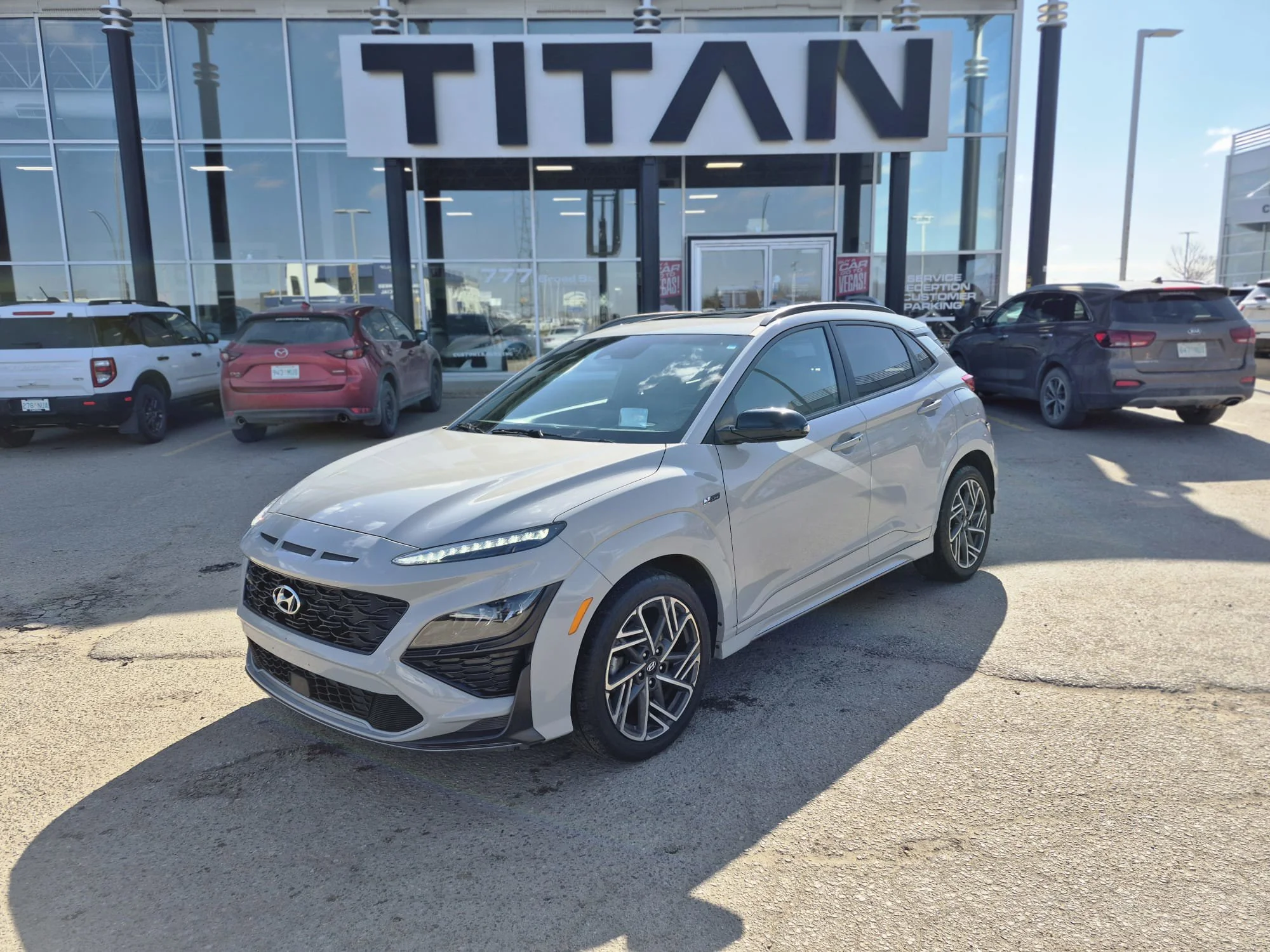 Certified Used 2023 Cyber Grey Hyundai N-Line Ultimate AWD*Adapt Cruise | Remote Start | Nav | HUD | Cooled Leather | Sunroof | Htd Wheel image 2
