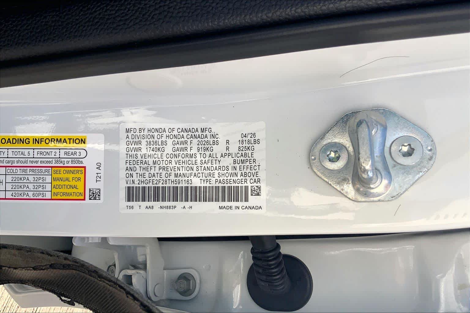 Used 2026 Platinum White Pearl Honda LX image 30