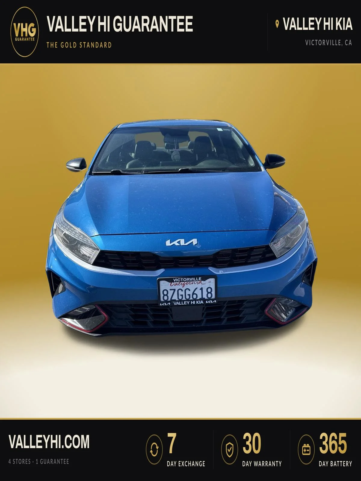Used 2022 Sporty Blue Kia GT-Line image 1