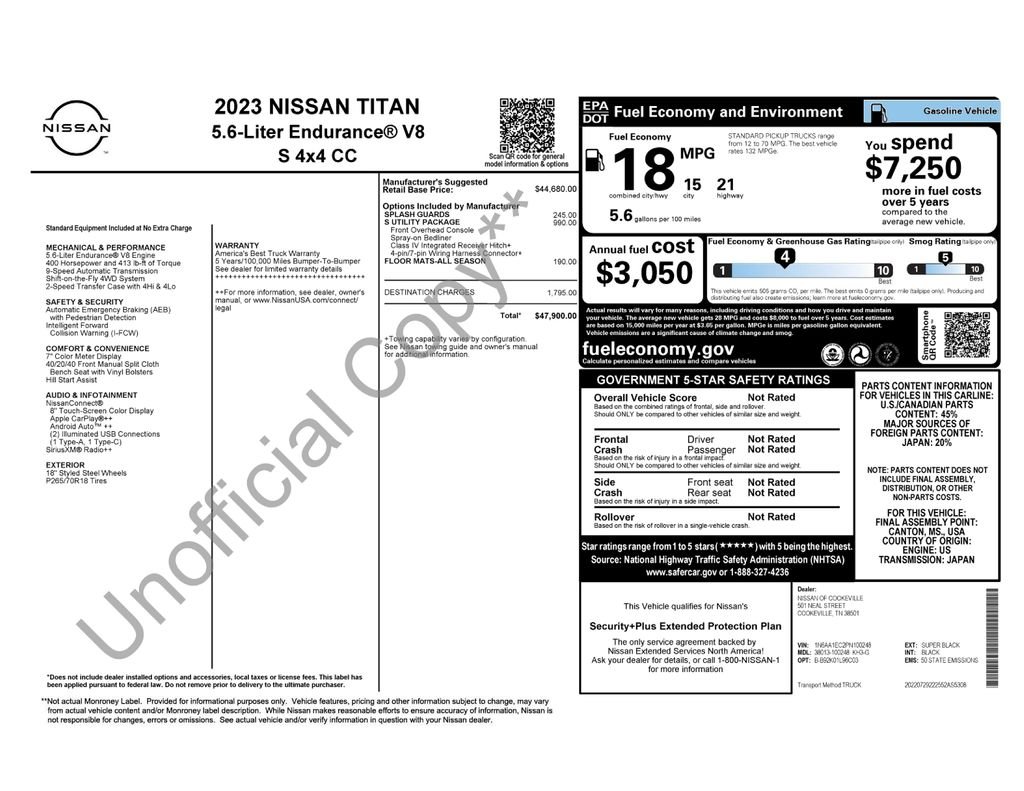 Used 2023 Black Nissan S image 22