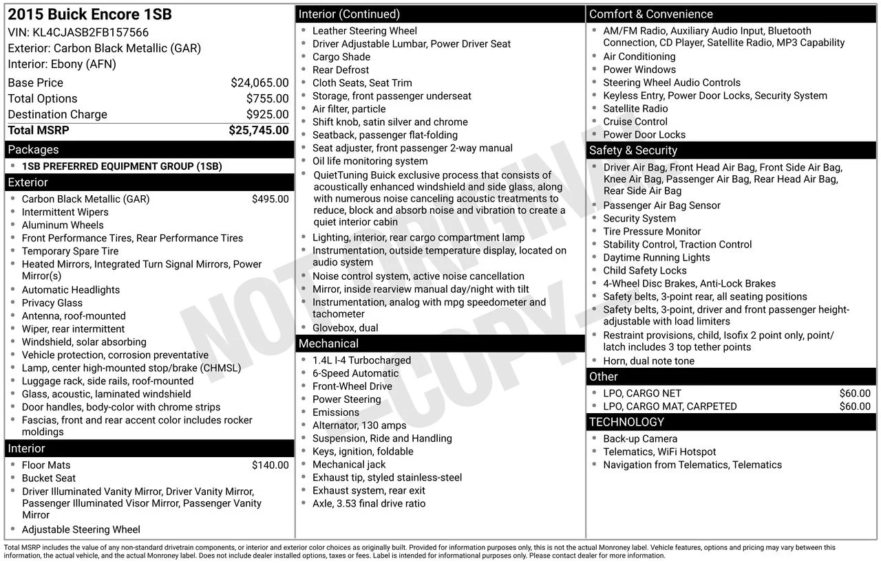 Used 2015 Black Buick Base image 51