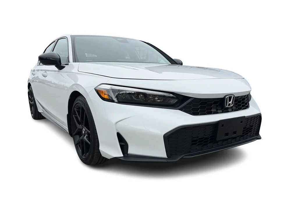 Used 2025 Platinum White Pearl Honda Sport CVT Hatchback Certified Pre-Owned   Clean Ti image 2