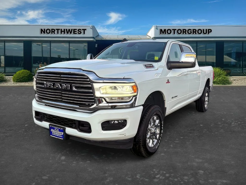 Used 2024 Bright White Clearcoat Ram Laramie image 3