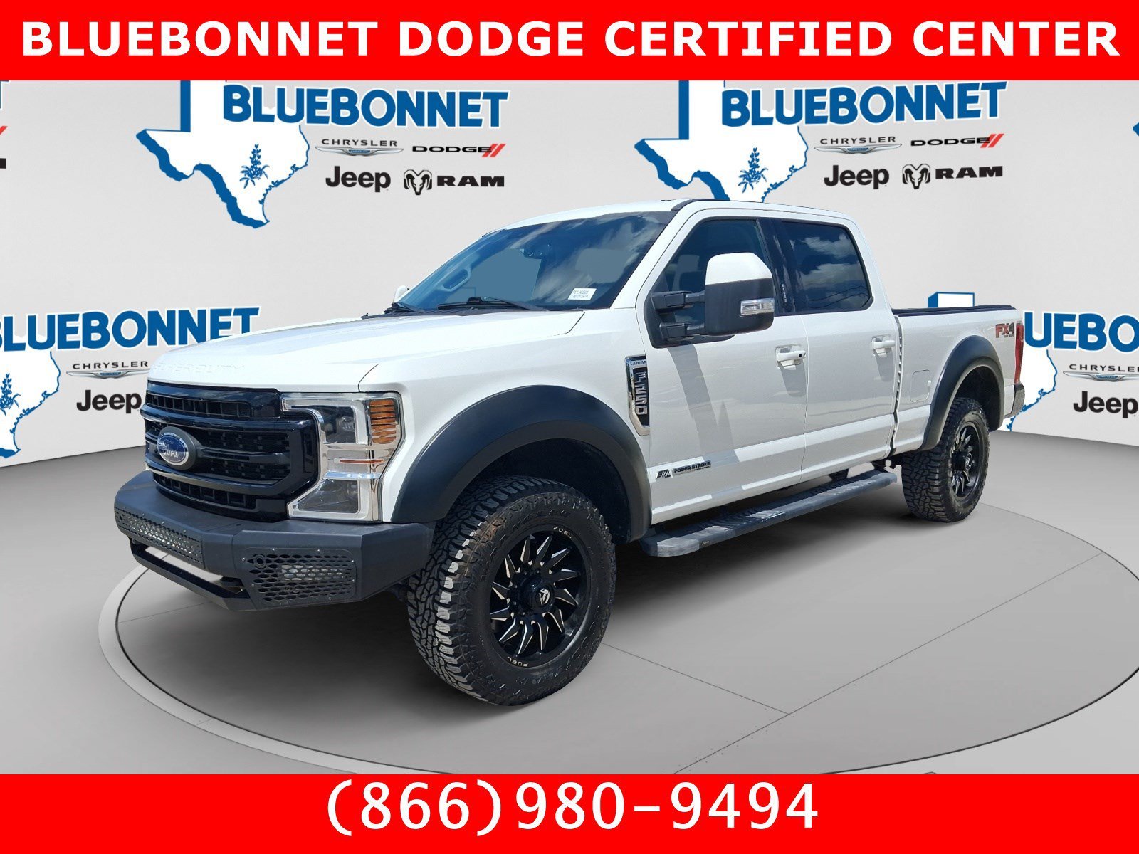 Used 2021 Star White Metallic Tri-Coat Ford LARIAT image 1