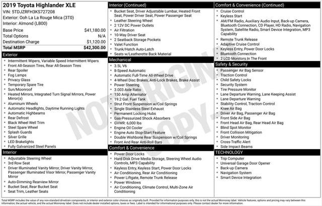 Certified Used 2019 Red Toyota XLE image 10