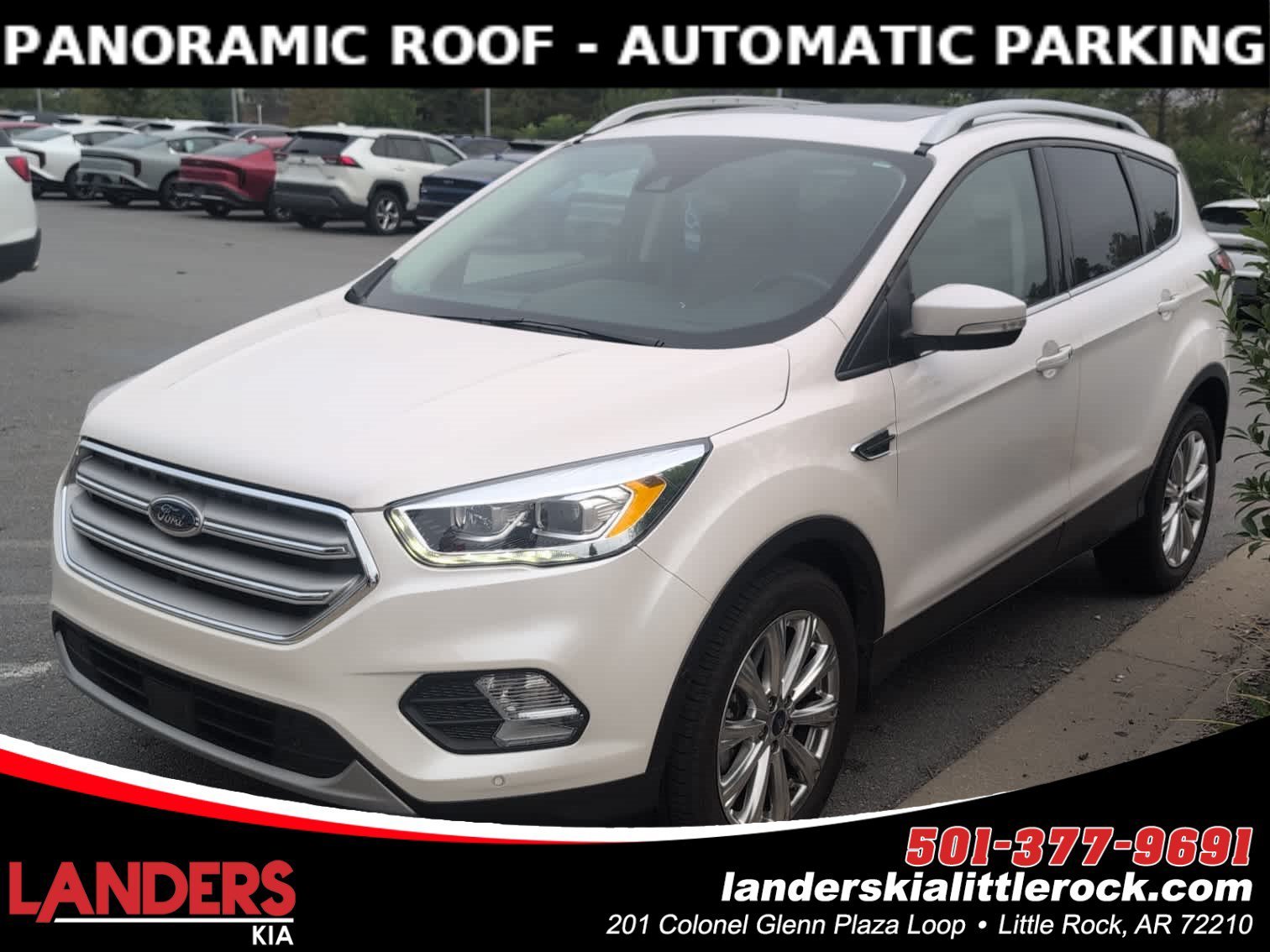 Used 2018 White Platinum Metallic Tri-Coat Ford Titanium image 1