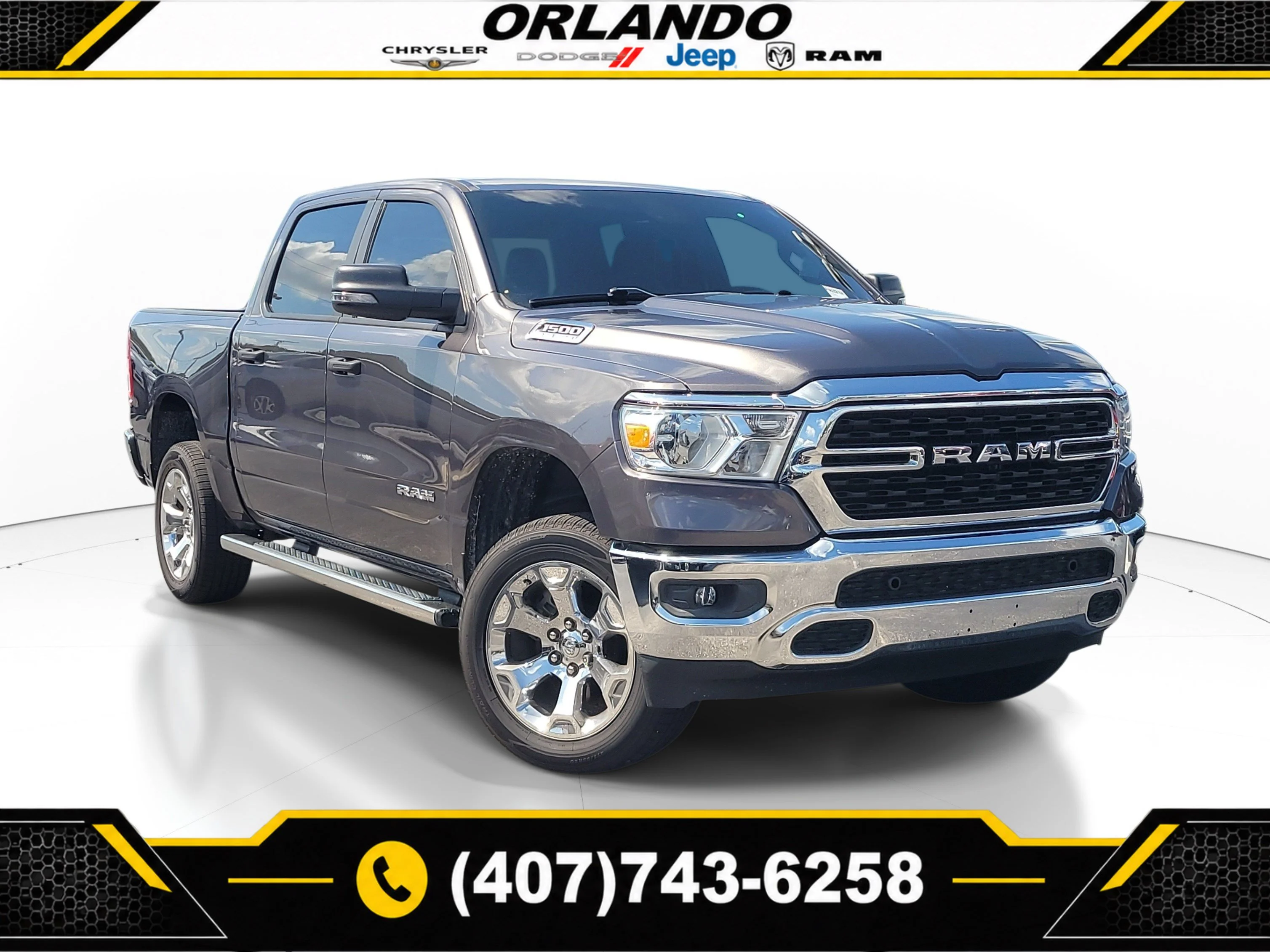 Used 2023 Granite Crystal Metallic Clearcoat Ram Big Horn image 1