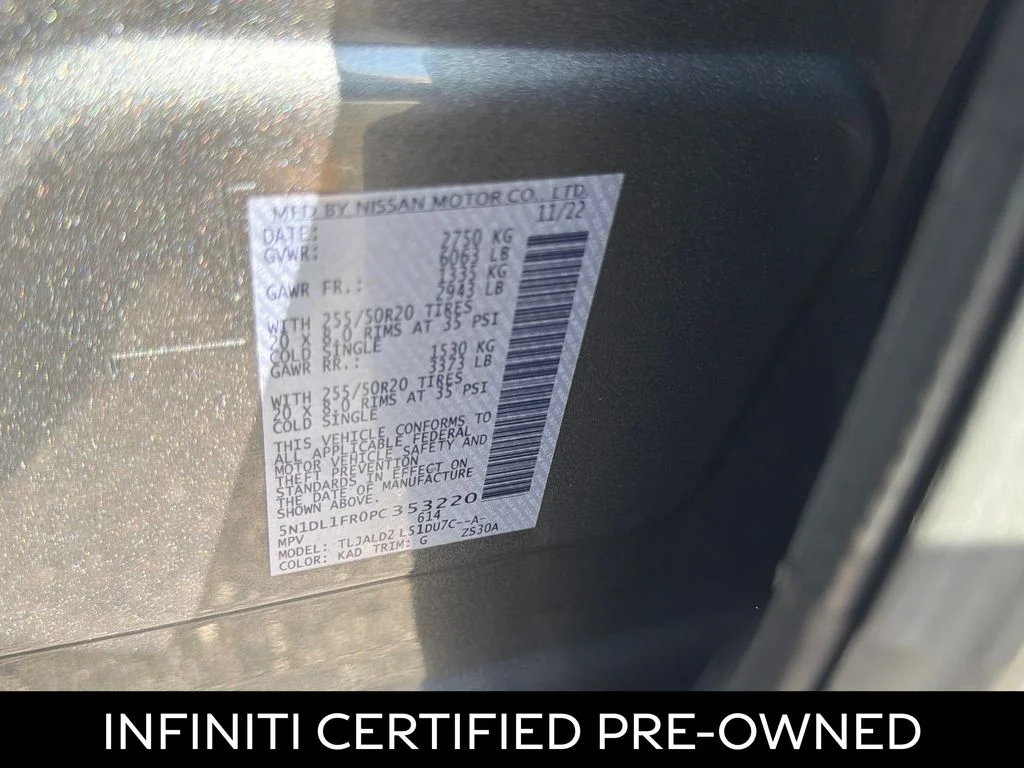 Certified Used 2023 Graphite Shadow INFINITI LUXE image 27
