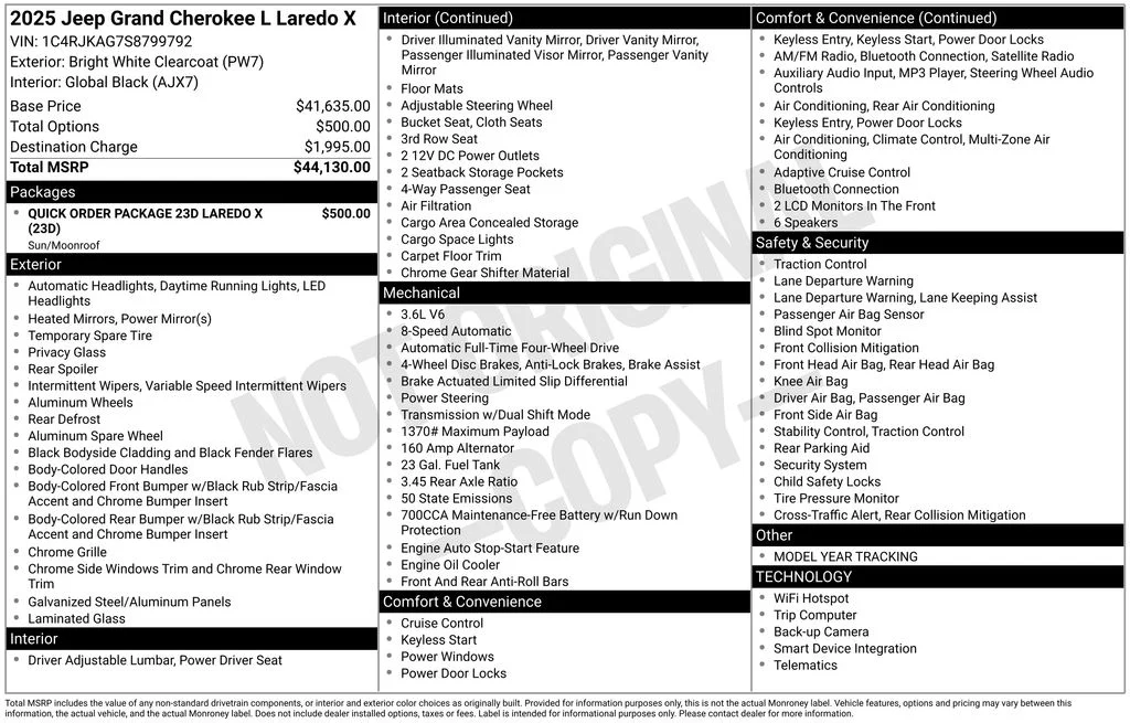 New 2025 White Jeep Laredo image 5