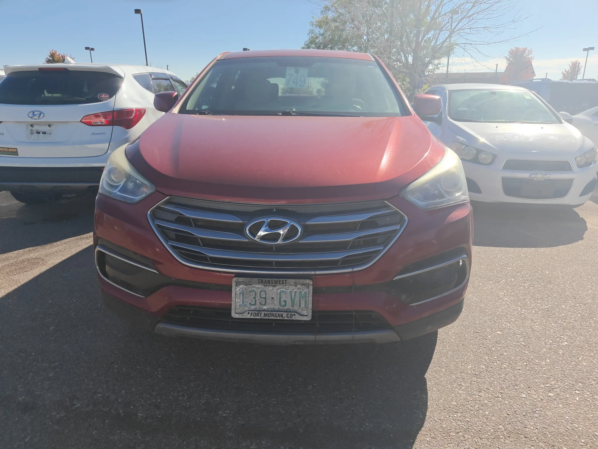 Used 2017 Serrano Red Hyundai 2.4L image 2