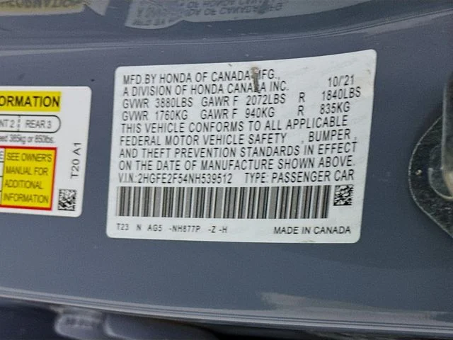 Certified Used 2022 Morning Mist Metallic Honda Sport image 29