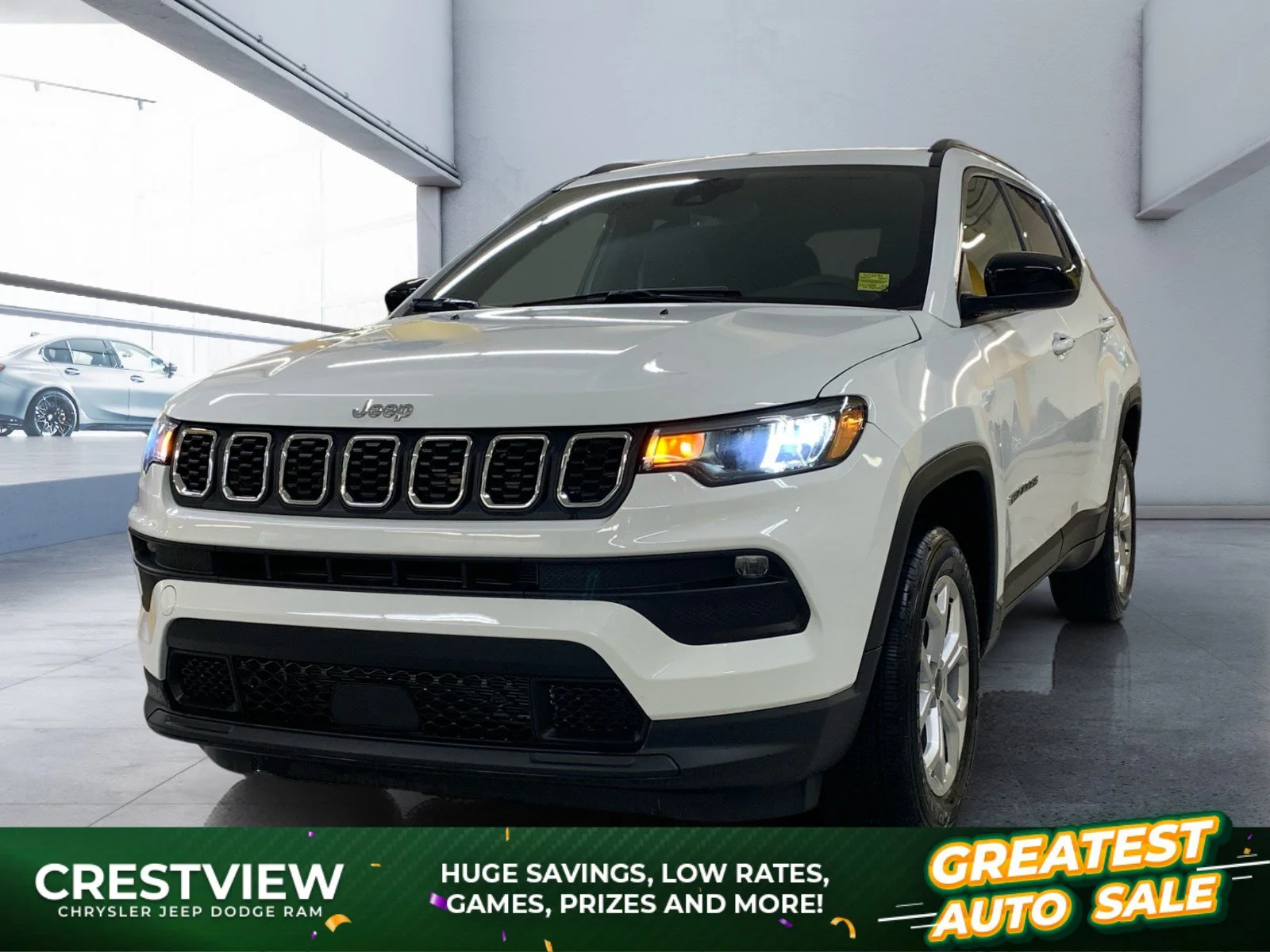 New 2026 Bright White Jeep North image 1