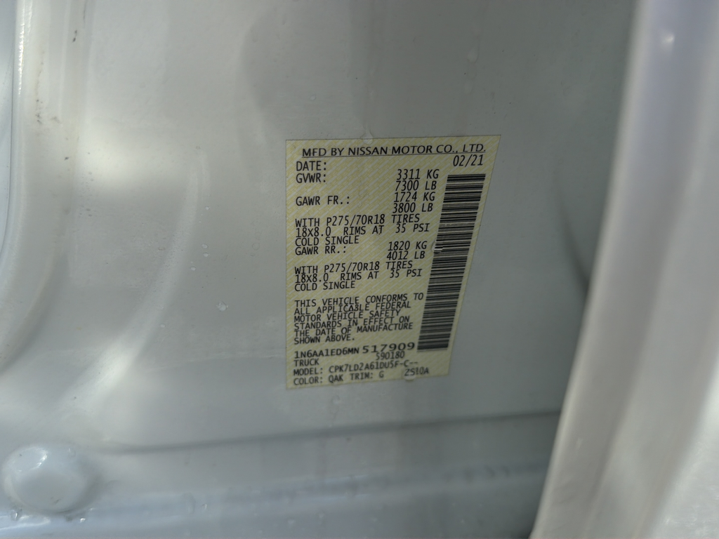 Used 2021 White Nissan PRO-4X image 61