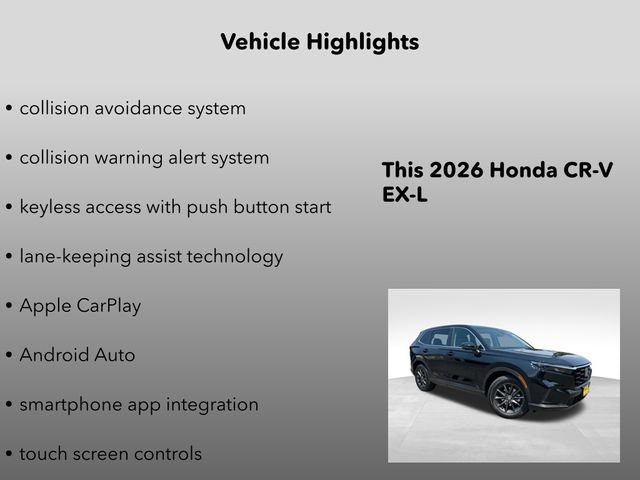 New 2026 Crystal Black Pearl Honda EX-L image 10