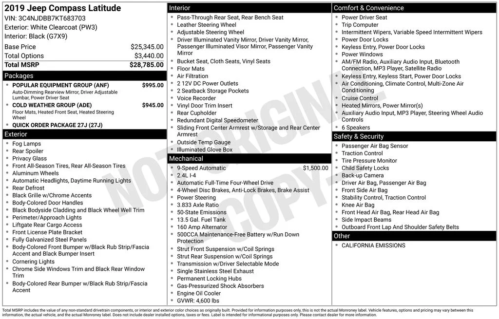 Used 2019 White Jeep Latitude image 17