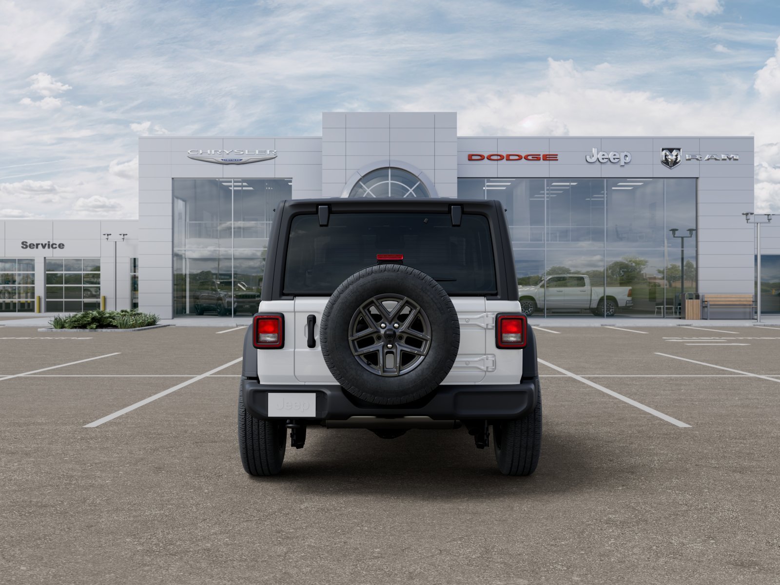 New 2026 Bright White Clear-Coat Exterior Paint Jeep Sport S image 42
