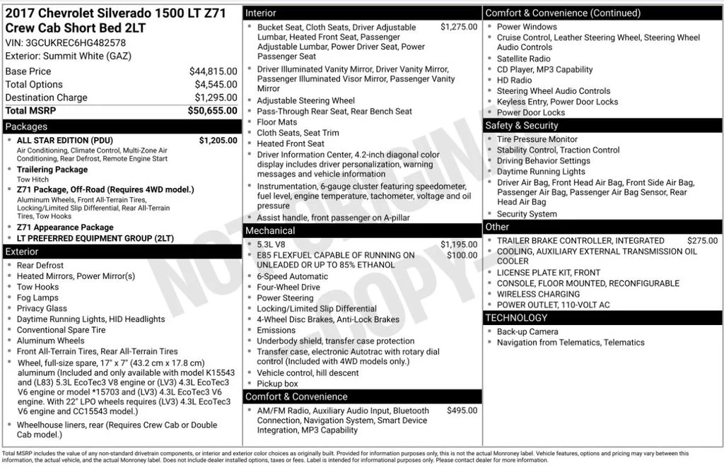 Used 2017 White Chevrolet LT image 3