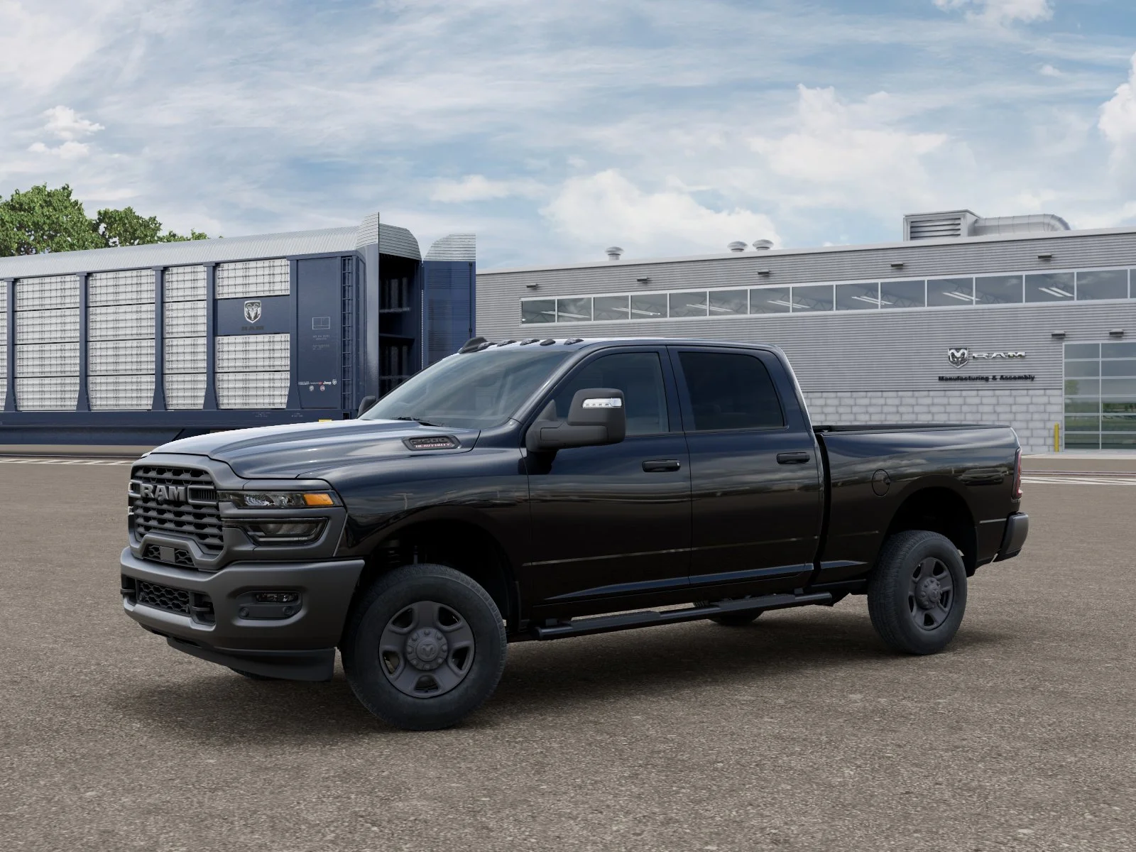 New 2026 Diamond Black Crystal Pearl-Coat Exterior Paint RAM Tradesman image 1