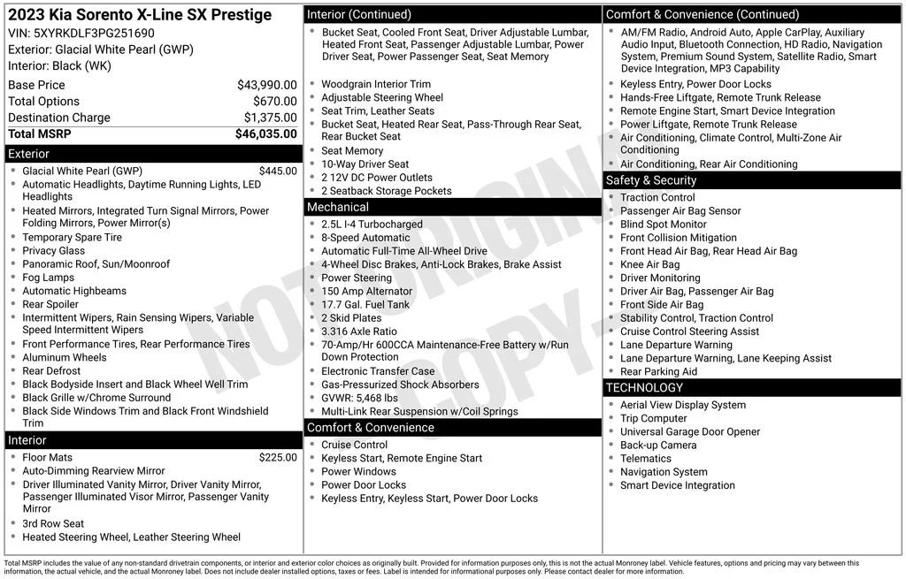 Used 2023 White Kia X-Line SX Prestige image 6