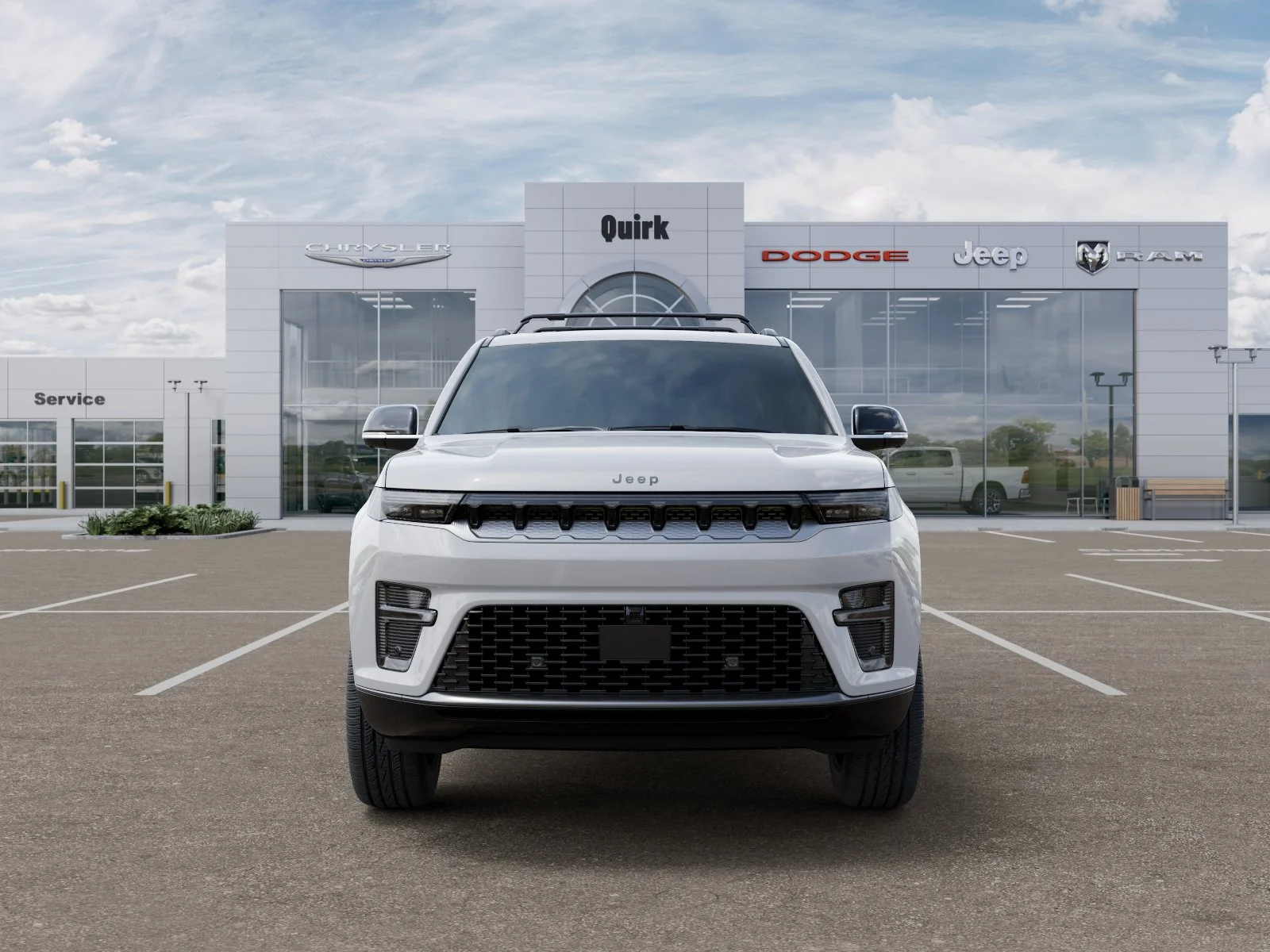 New 2026 Bright White Clear-Coat Exterior Paint Jeep BASE image 29