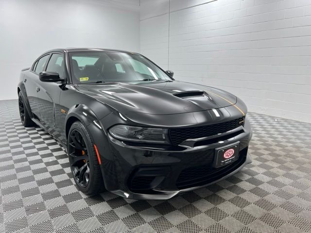 Used 2022 Pitch Black Clearcoat Dodge R/T Scat Pack Widebody image 1