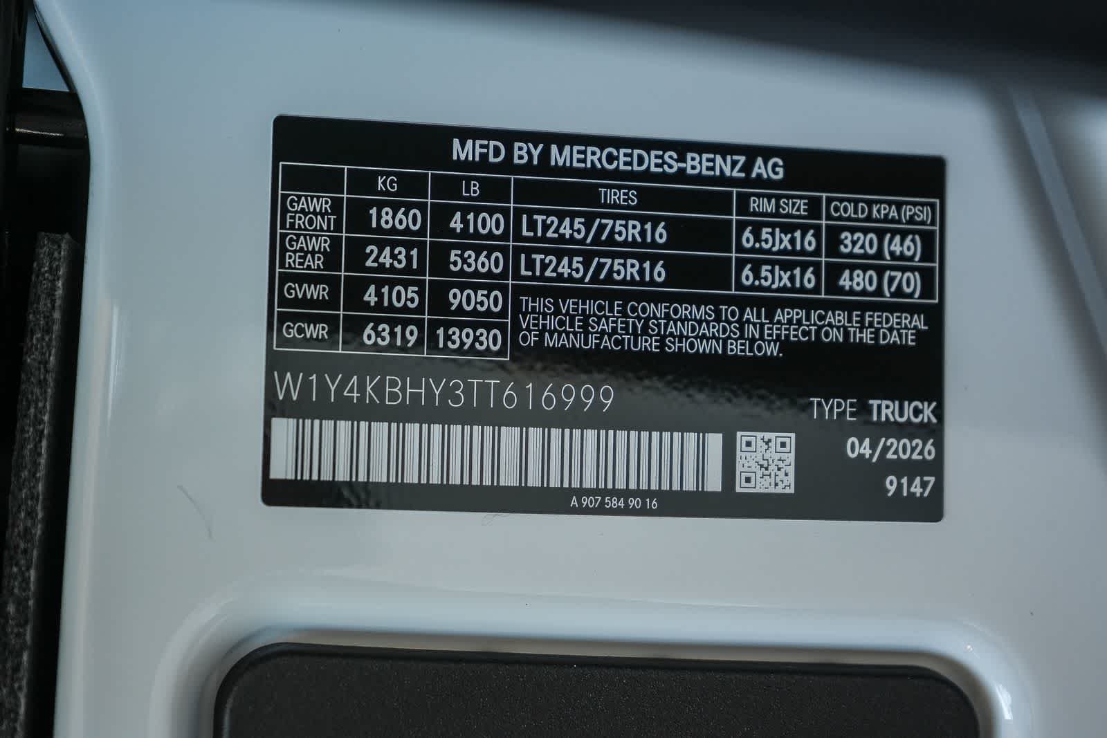 New 2026 Arctic White Mercedes-Benz Cargo 144 WB  RWD 2.0L 4-Cylinder image 62