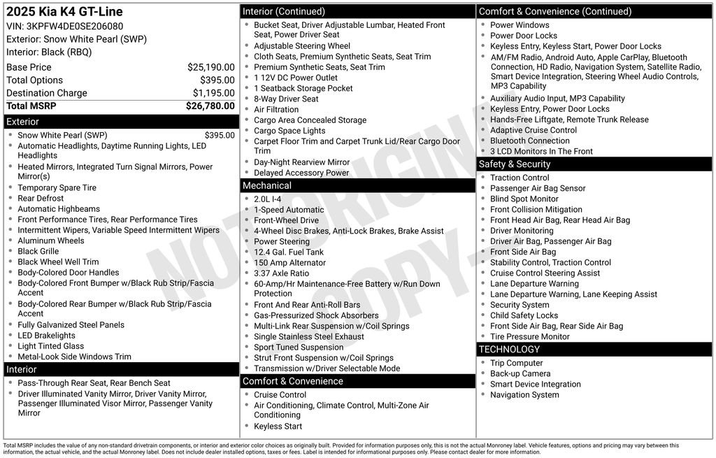 Used 2025 Snow White Pearl Kia GT-Line image 5