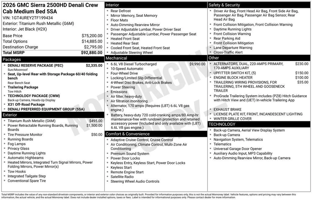New 2026 Titanium Rush Metallic GMC Denali image 47