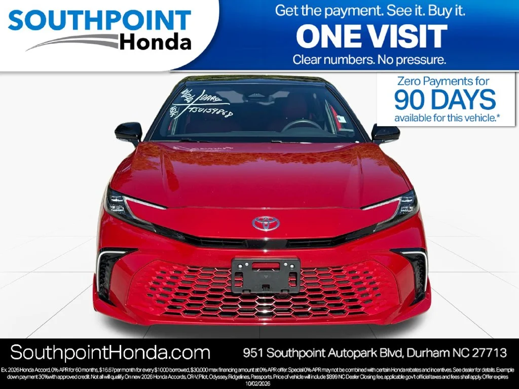 Used 2025 Midnight Black Metallic Toyota XSE image 2