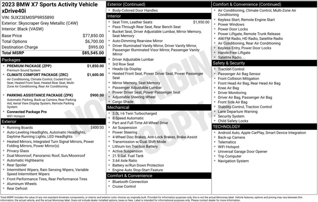 Used 2023 Skyscraper Grey Metallic BMW xDrive40i image 6