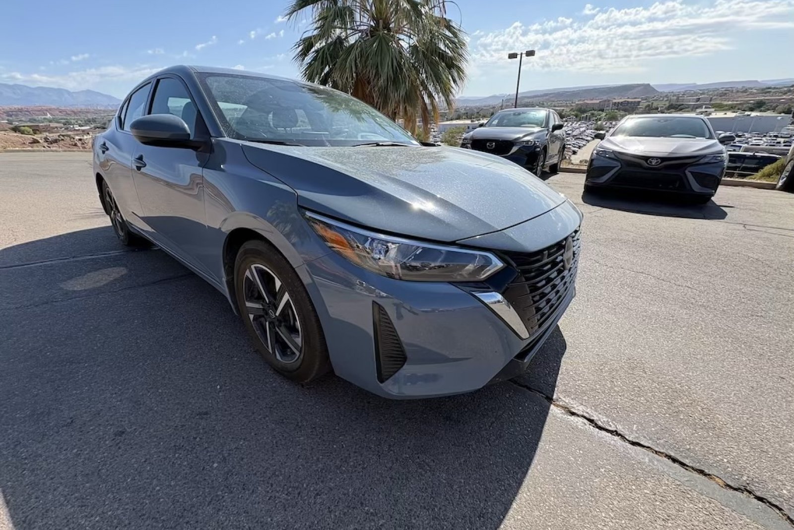 Used 2025 Atlantic Gray Metallic Nissan SV image 8