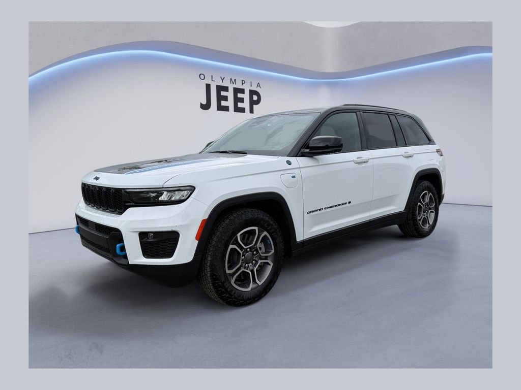 Used 2022 Bright White Clearcoat Jeep Trailhawk 4xe image 1